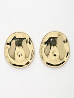 Thumbnail for NVR Women's Gold-Polished Oval Shape Studs Earring - Distacart