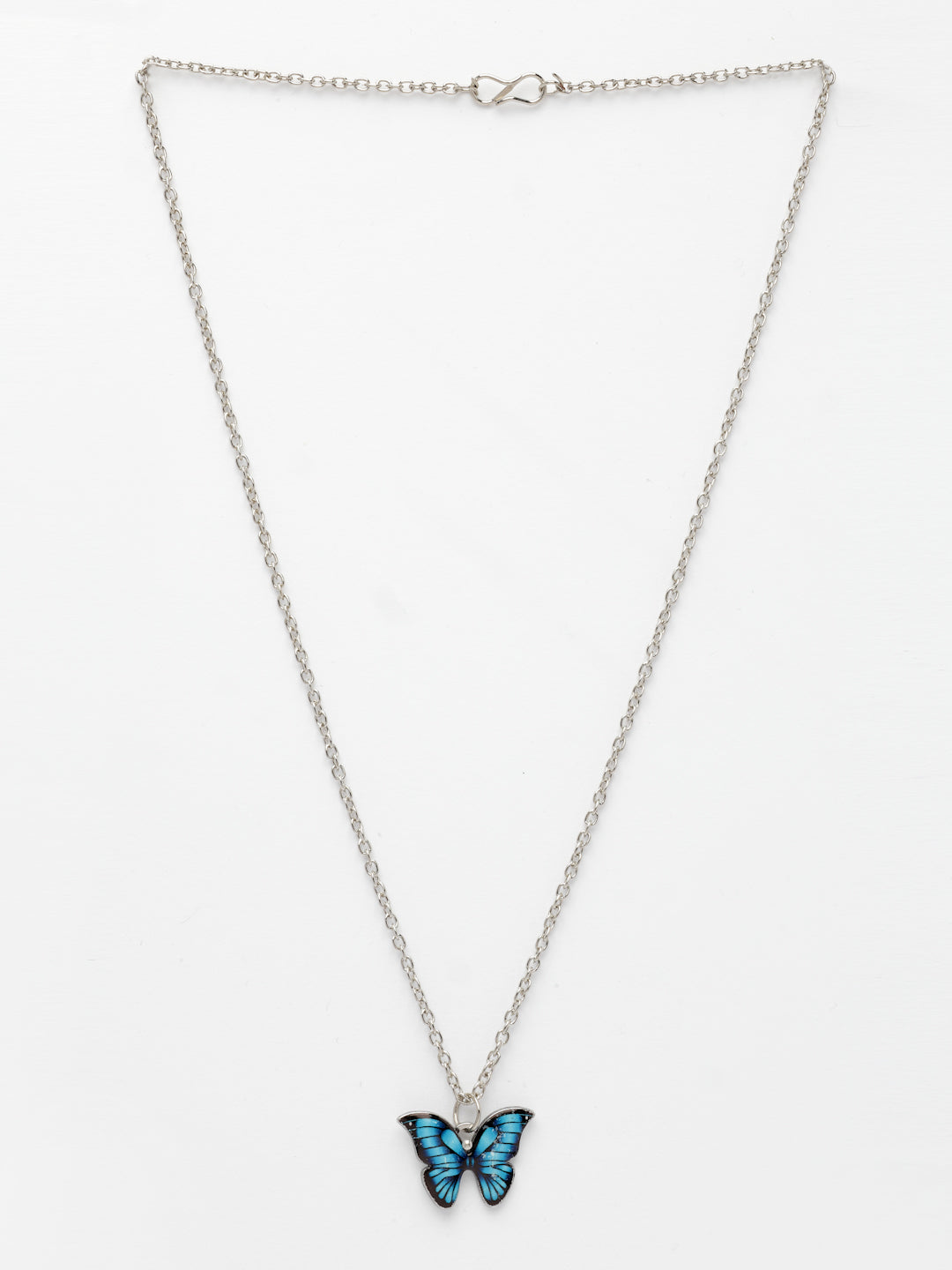NVR Women's Silver-Plated Chain With Butterfly Pendant - Distacart
