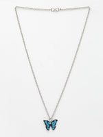Thumbnail for NVR Women's Silver-Plated Chain With Butterfly Pendant - Distacart