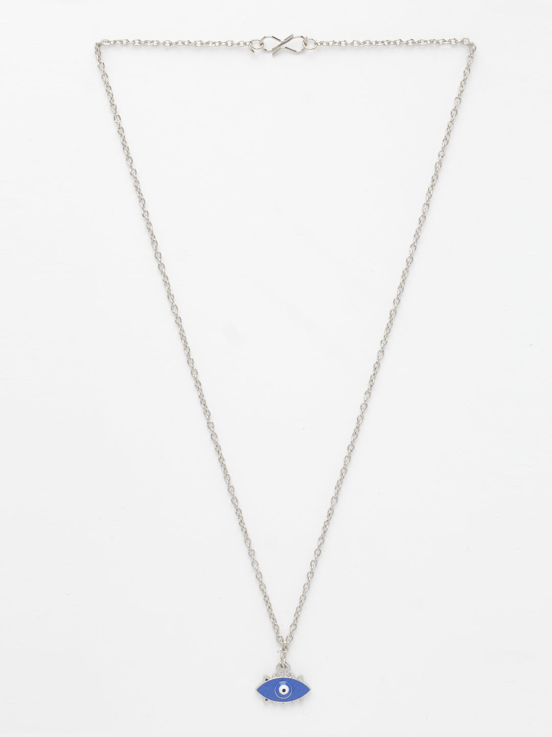 NVR Women's Silver-Plated Chain With Evil Eye Pendant - Distacart