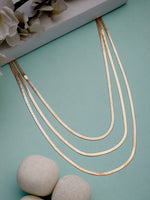 Thumbnail for NVR Women's Rose Gold-Polished Minimal Layered Chain - Distacart