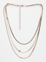 Thumbnail for NVR Women's Rose Gold-Polished Minimal Layered Chain - Distacart