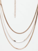 Thumbnail for NVR Women's Rose Gold-Polished Minimal Layered Chain - Distacart