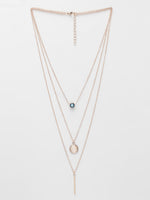 Thumbnail for NVR Women's Rose Gold-Polished Evil Eye Layered Chain - Distacart