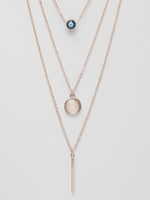 Thumbnail for NVR Women's Rose Gold-Polished Evil Eye Layered Chain - Distacart