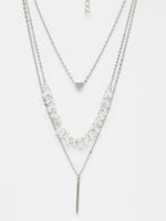 Thumbnail for NVR Women's Silver-Plated Beaded Layered Chain - Distacart