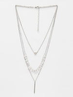 Thumbnail for NVR Women's Silver-Plated Beaded Layered Chain - Distacart