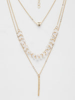 Thumbnail for NVR Women's Gold-Polished Beaded Layered Chain - Distacart