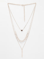 Thumbnail for NVR Women's Rose Gold-Polished Beaded Layered Chain - Distacart