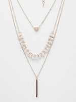 Thumbnail for NVR Women's Rose Gold-Polished Beaded Layered Chain - Distacart