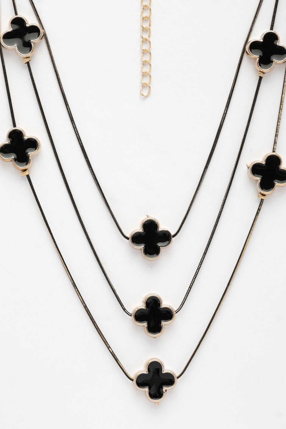 NVR Women's Black Layered Fashion Necklace - Distacart