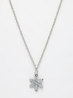Thumbnail for NVR Women's Silver-Plated Chain With Snowflake Pendant - Distacart
