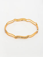 Thumbnail for NVR Women's Set of 4 Gold-Polished Cubic Zirconia Stone Studded Bangles - Distacart