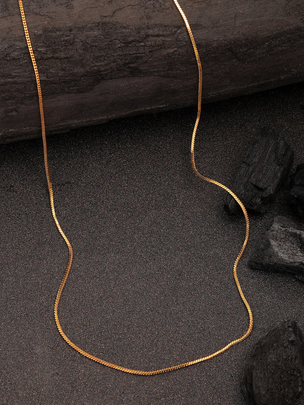 NVR Women's Gold-Polished Minimal Chain - Distacart