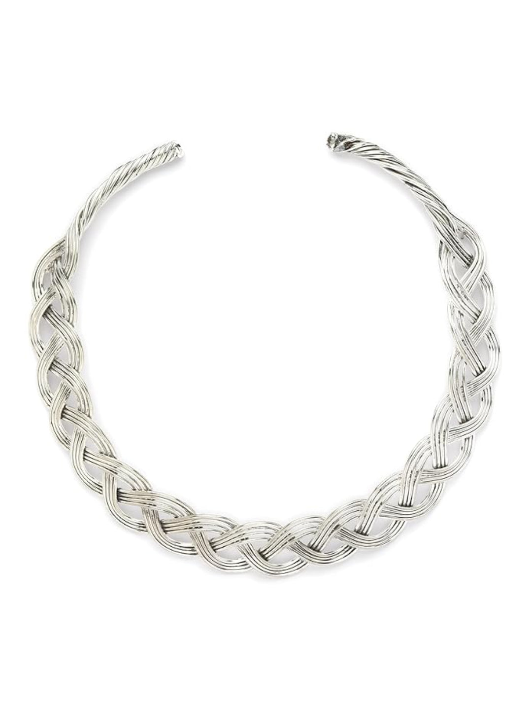 NVR Women's Oxidized Silver-Plated Statement Choker Necklace