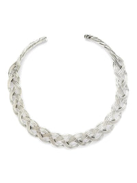 Thumbnail for NVR Women's Oxidized Silver-Plated Statement Choker Necklace