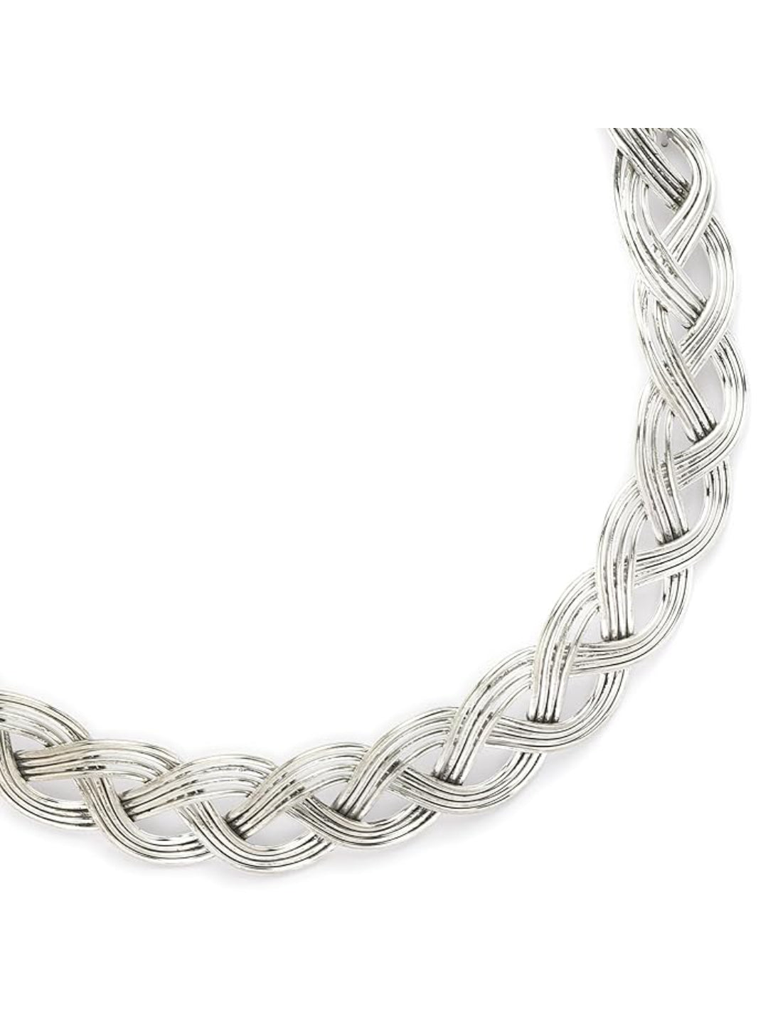 NVR Women's Oxidized Silver-Plated Statement Choker Necklace