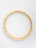 Thumbnail for NVR Women Set of 4 Gold-Polished Pearls Handcrafted Traditional Bangles - Distacart