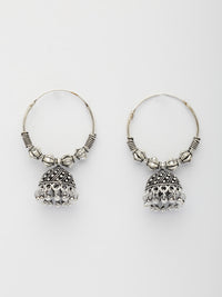 Thumbnail for NVR Women Set of 3 Silver Plated Oxidized Traditional Earrings