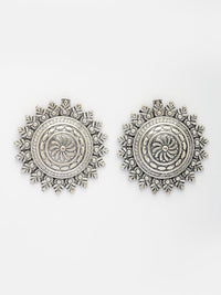 Thumbnail for NVR Women Set of 3 Silver Plated Oxidized Traditional Earrings