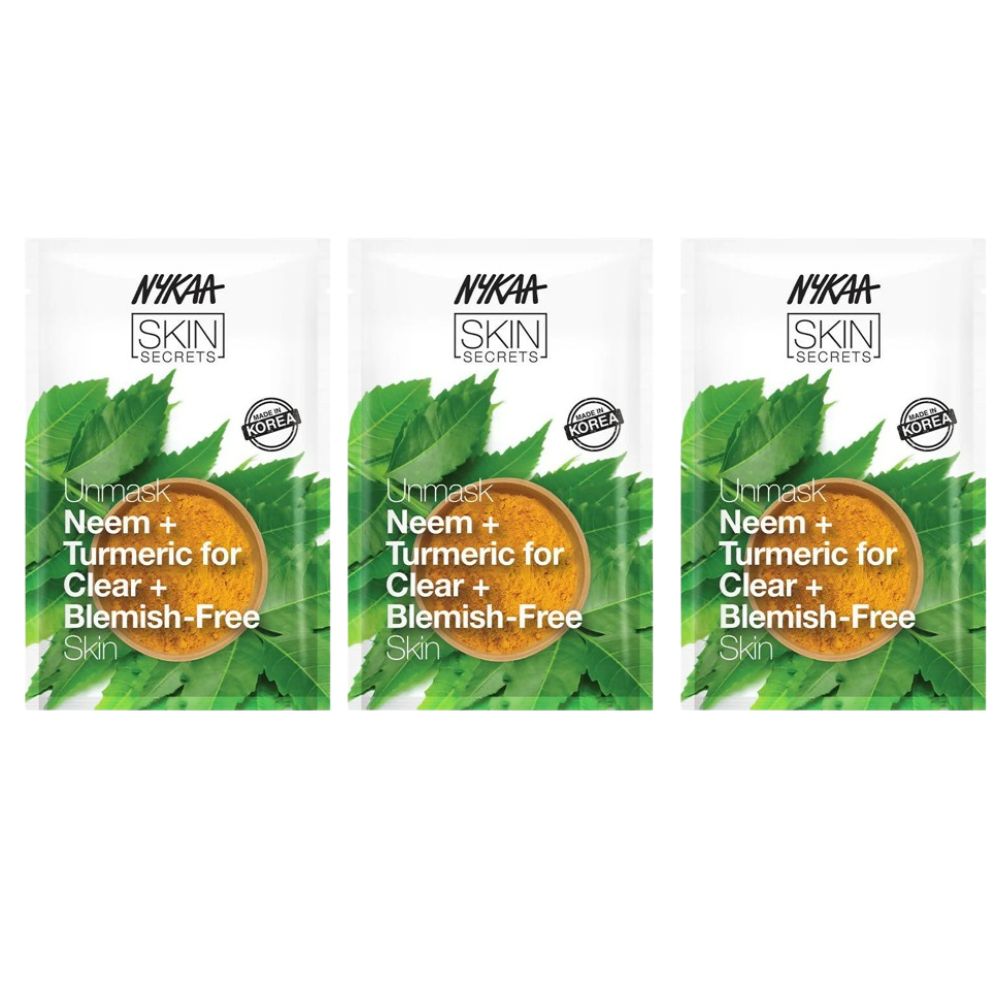 Nykaa Skin Secrets Indian Rituals Neem + Turmeric Sheet Mask For Clear & Blemish - Free Skin - Distacart