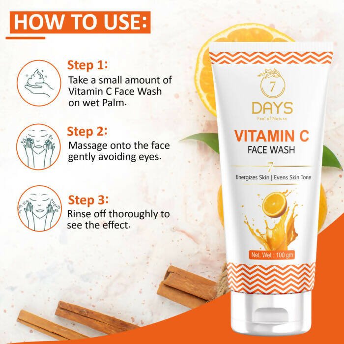 7 Days Vitamin C Face Wash with Turmeric - Distacart