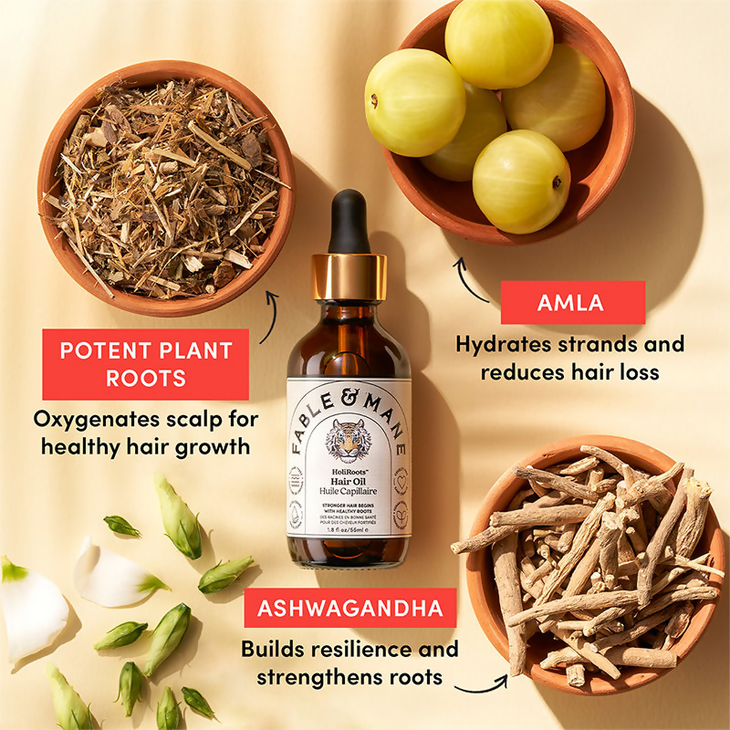 Fable & Mane HoliRoots Oil To Strengthen Roots and Thicken Hair