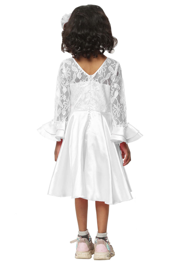 Asmaani Kids Party Wear Stylish Dresses, Perfect for Parties, Functions & Vacations - White