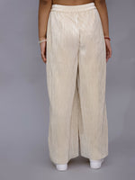 Thumbnail for Lil Drama Glam Up Girls Beige Party Top and Pant Set