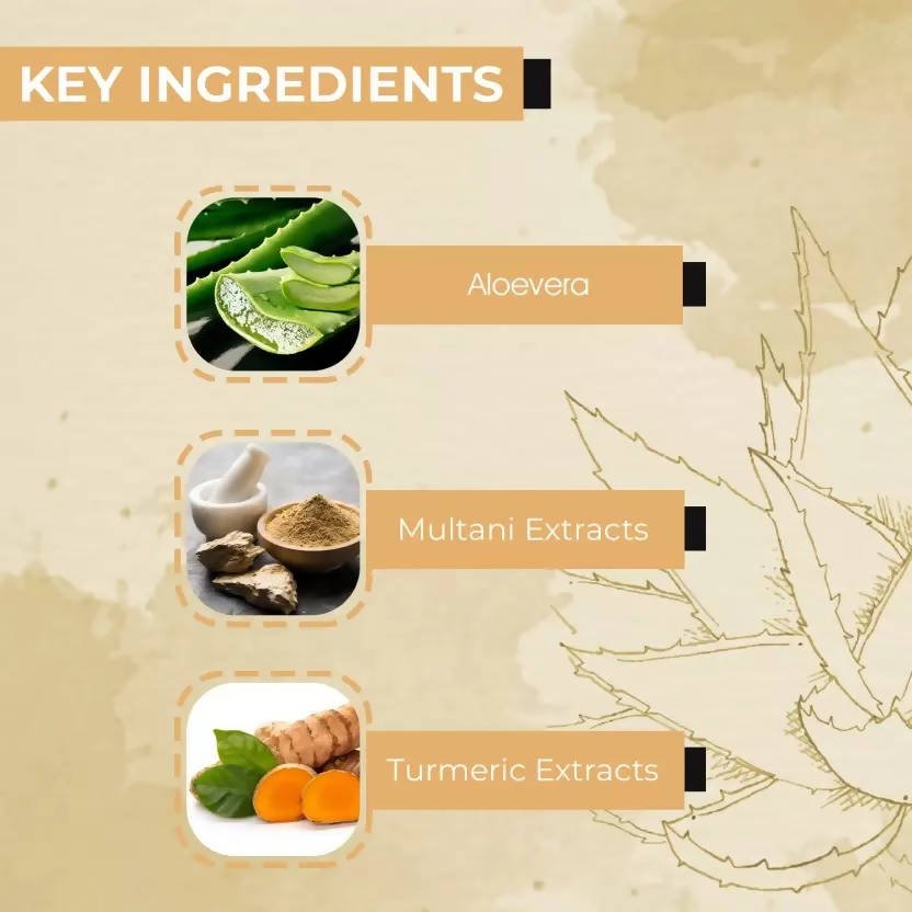 Ae Naturals Pure Aloevera Gel With Multani Mitti And Turmeric Extract
