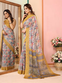 Thumbnail for Partywear Designer Mustard Kota Doriya Fancy Saree - Dyuti