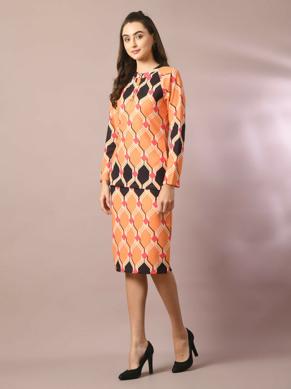 Myshka Women's Multi Printed Knee Length Party Embellished Skirts - Distacart