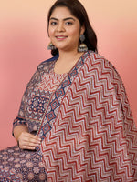Thumbnail for Sztori Women Floral Yoke Design Regular Gotta Patti Kurta with Trousers & With Dupatta - Distacart