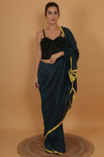 Thumbnail for Joban Fashion Silk Pearl And Beads Hand Embroidery Padded Blouse - Black