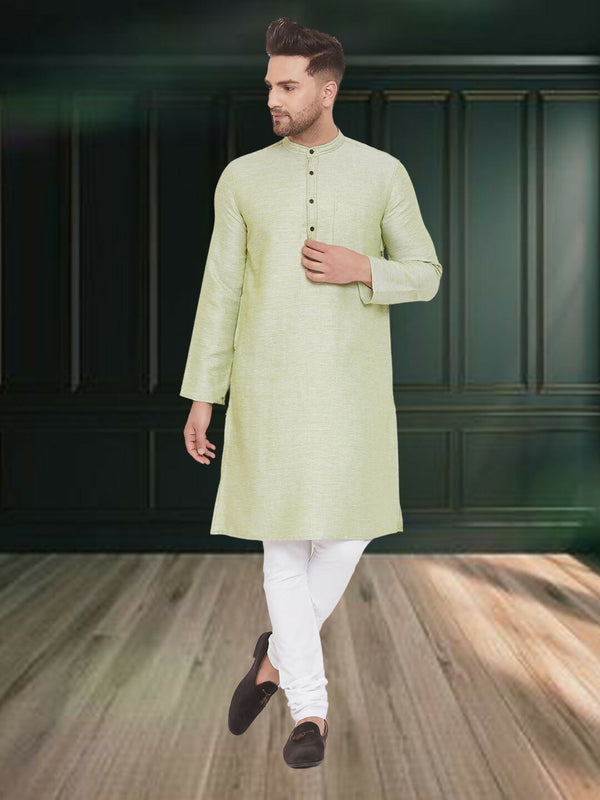 Even Apparels Men's Pure Cotton Green Kurta - Distacart