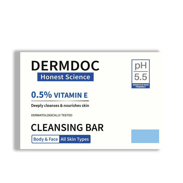 DermDoc 0.5% Vitamin E Cleansing Bar For Moisturized Skin - Distacart