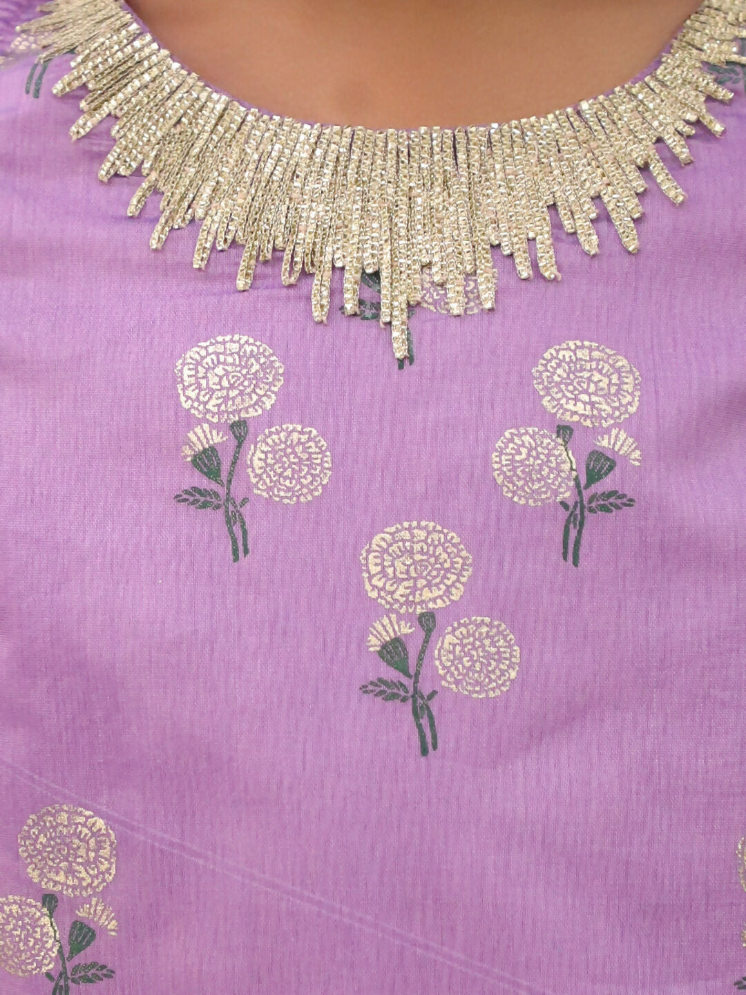 Lil Drama Mishti Purple Kurta and Sharara Set For Girls