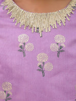 Thumbnail for Lil Drama Mishti Purple Kurta and Sharara Set For Girls