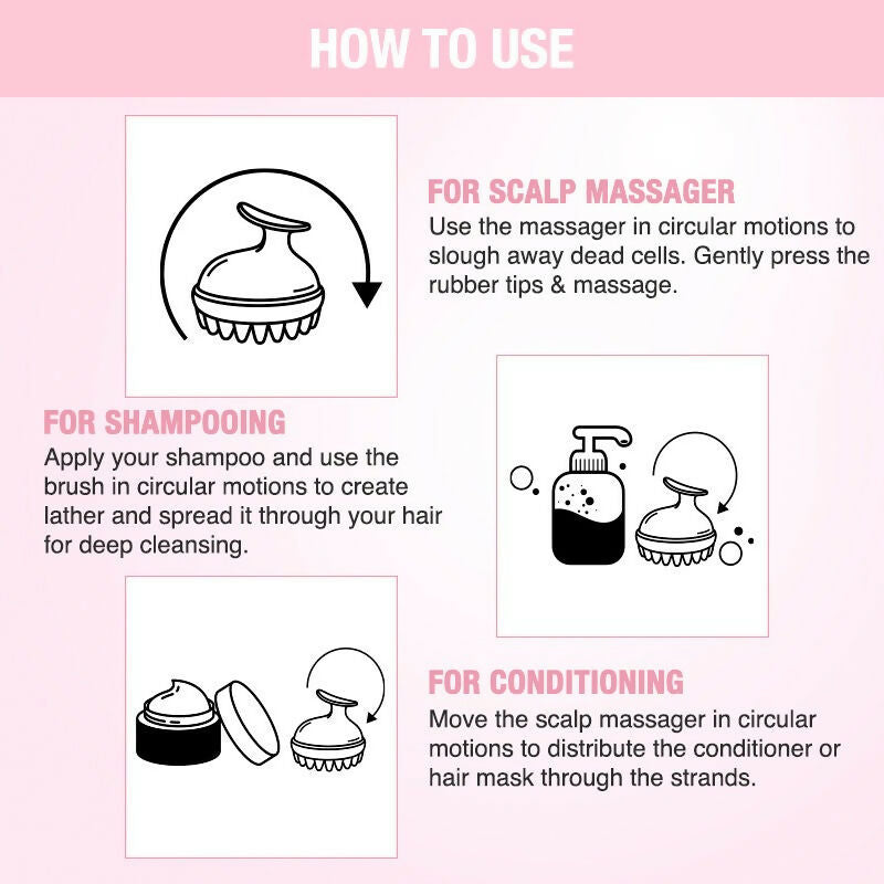 Nykaa Naturals Scalp Massager Brush For Blood Circulation & Natural Hair Growth - Pink - Distacart