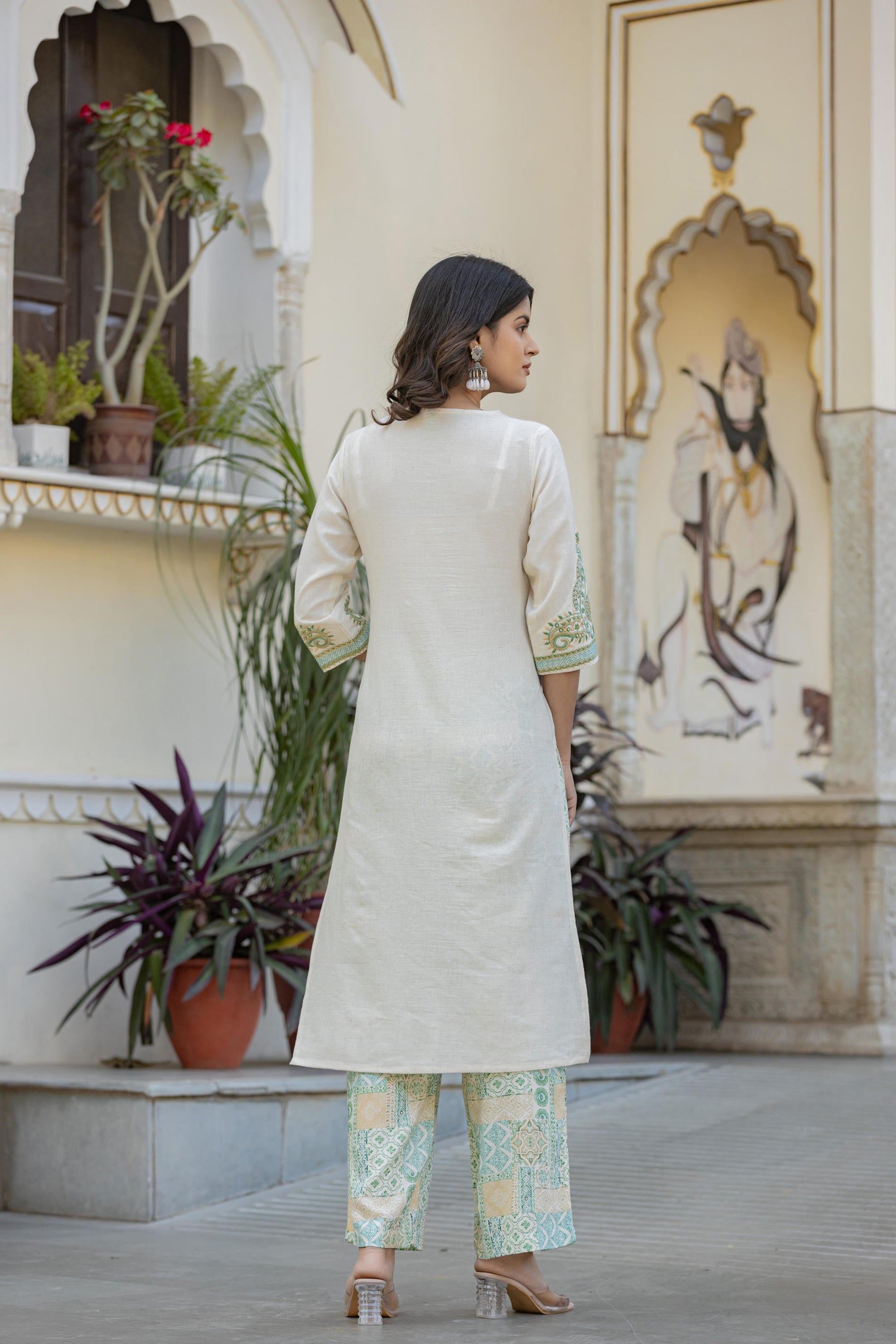 Juniper Multi Color Ethnic Printed Kurta Set with Dupatta