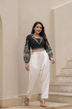 Thumbnail for Juniper White Solid Viscose Pants - Distacart