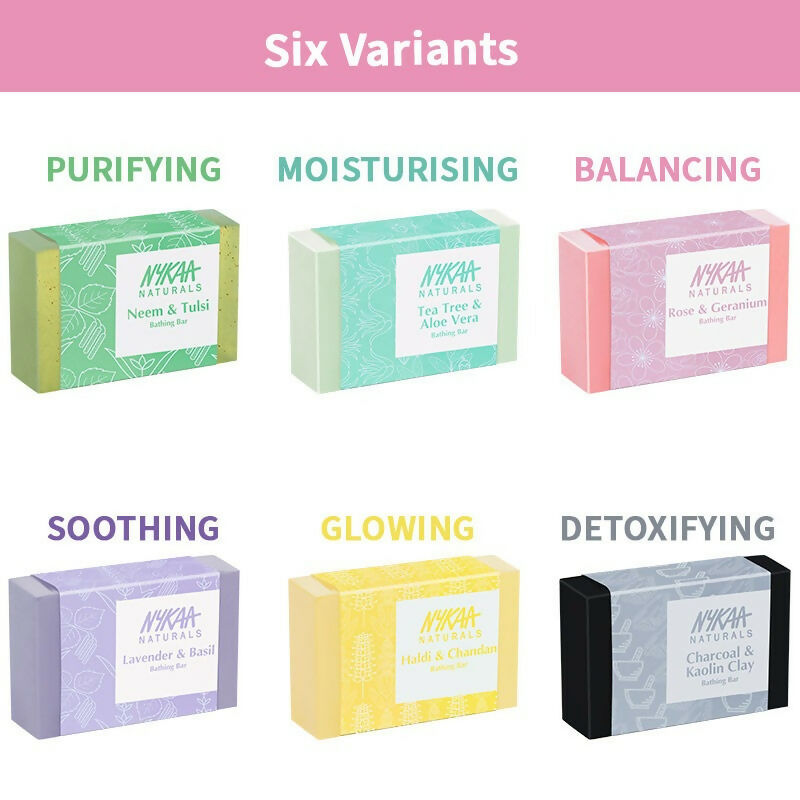 Nykaa Naturals Rose & Geranium Balancing Bathing Soap - Distacart