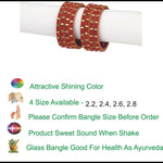 Thumbnail for Afast Bridal Wedding & Party Fashionable Colorful Glass Bangle/Kada Set, Pack Of 8 - Red - Distacart