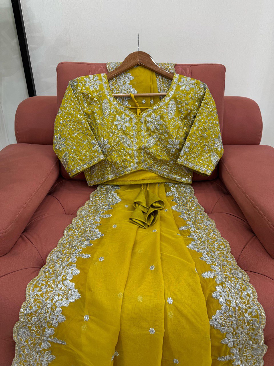 Preksha Creation Women Heavy Tibby Silk Fabric with Thread & Sequence work Saree - Distacart