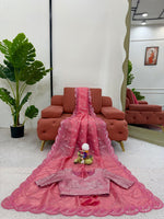 Thumbnail for Preksha Creation Women Gold Crush Fabric with Sequence work Saree - Distacart