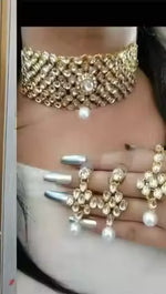 Thumbnail for Jewel City Traditional Kundan Choker Necklace Set Handcrafted Gold-Plated Bridal Jewelry Set