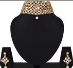Thumbnail for Jewel City Traditional Kundan Choker Necklace Set Handcrafted Gold-Plated Bridal Jewelry Set