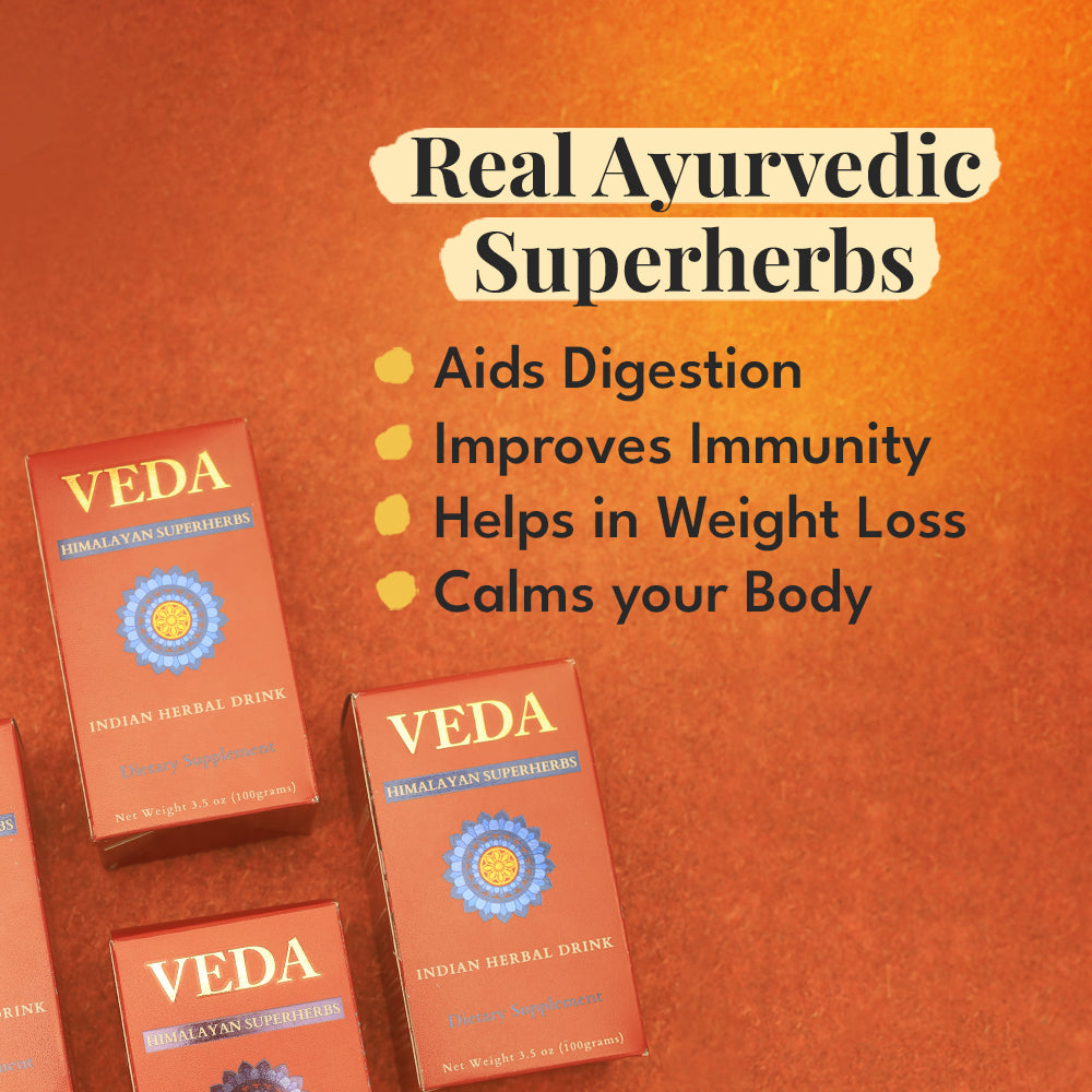 Veda Wellness Kadha - Diabetics Friendly, Fortified with Himalayan Superherbs For Cough & Cold - Distacart