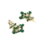 Thumbnail for Nuyug 22K Gold Plated Arc Kundan Ruby Drops Necklace