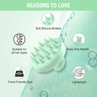 Thumbnail for Nykaa Naturals Scalp Massager Brush For Blood Circulation & Natural Hair Growth - Green - Distacart